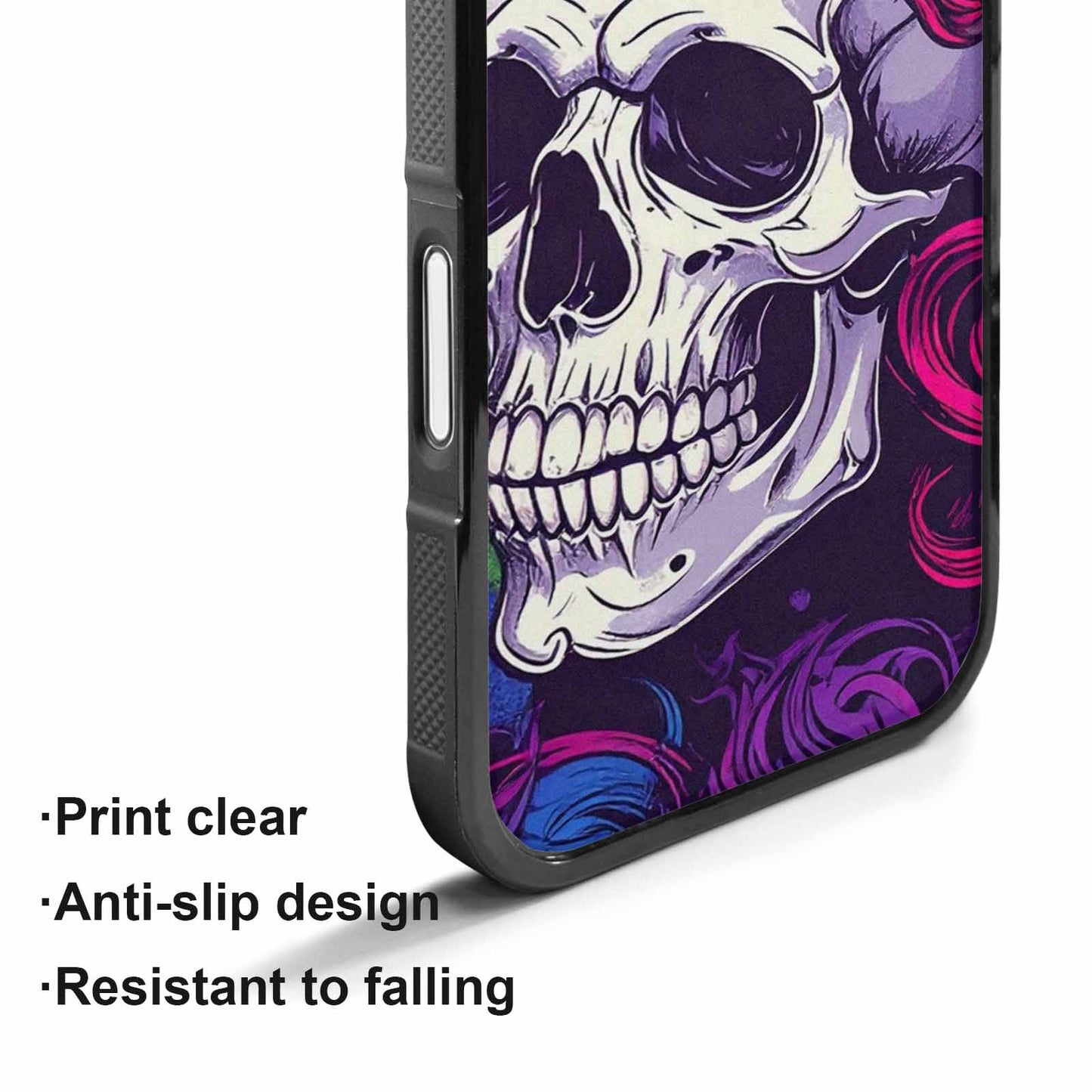 iPhone 17 Case — Pride Flag Skulls Seamless Gothic Skulls, Custom Art Phone Cover