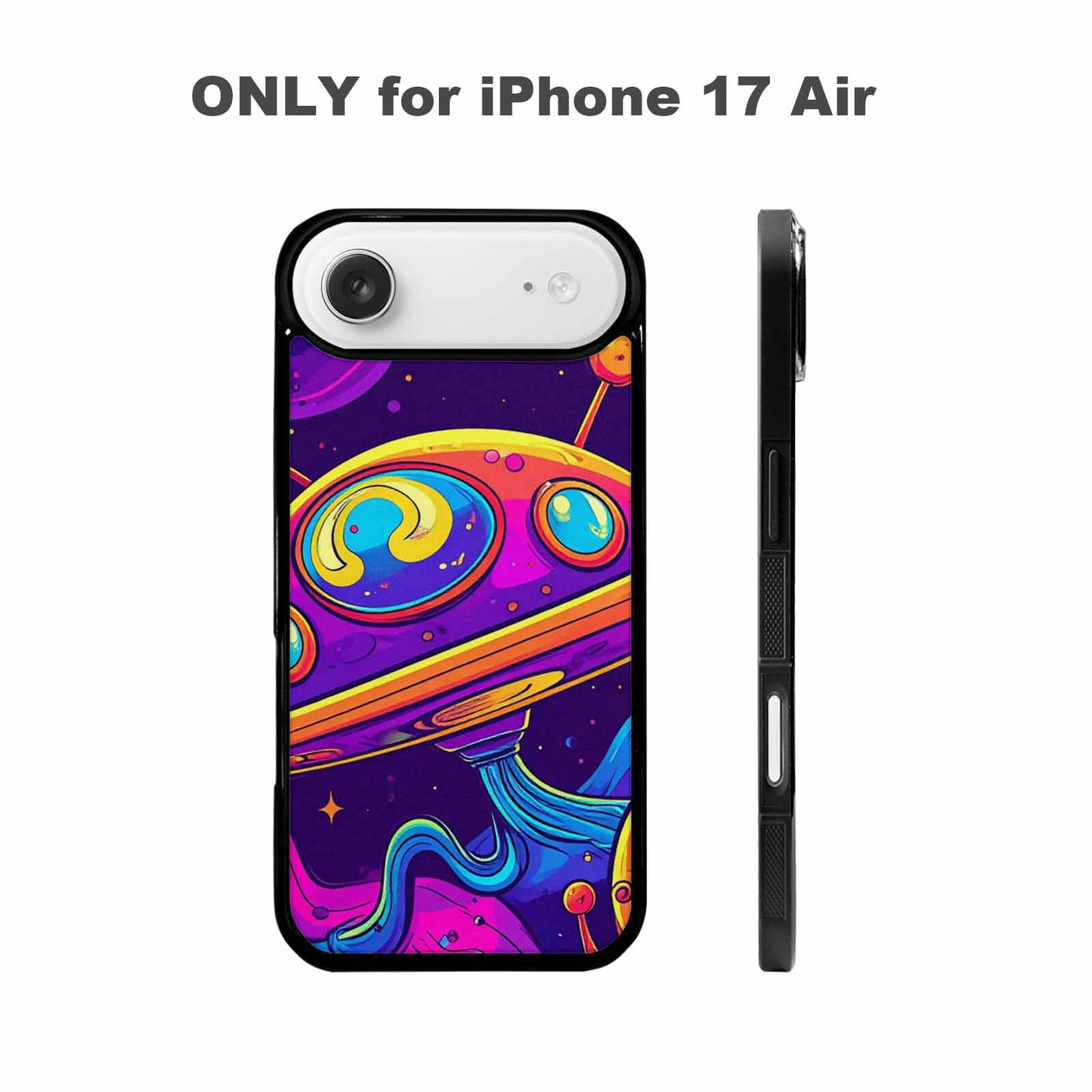 iPhone 17 Air Case — Alien Ufo Cartoon Art Pattern Alien, Custom Printed Phone Case