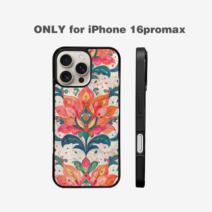 iPhone 16 Pro Max Case — Marble Floral, Custom Art Phone Cover