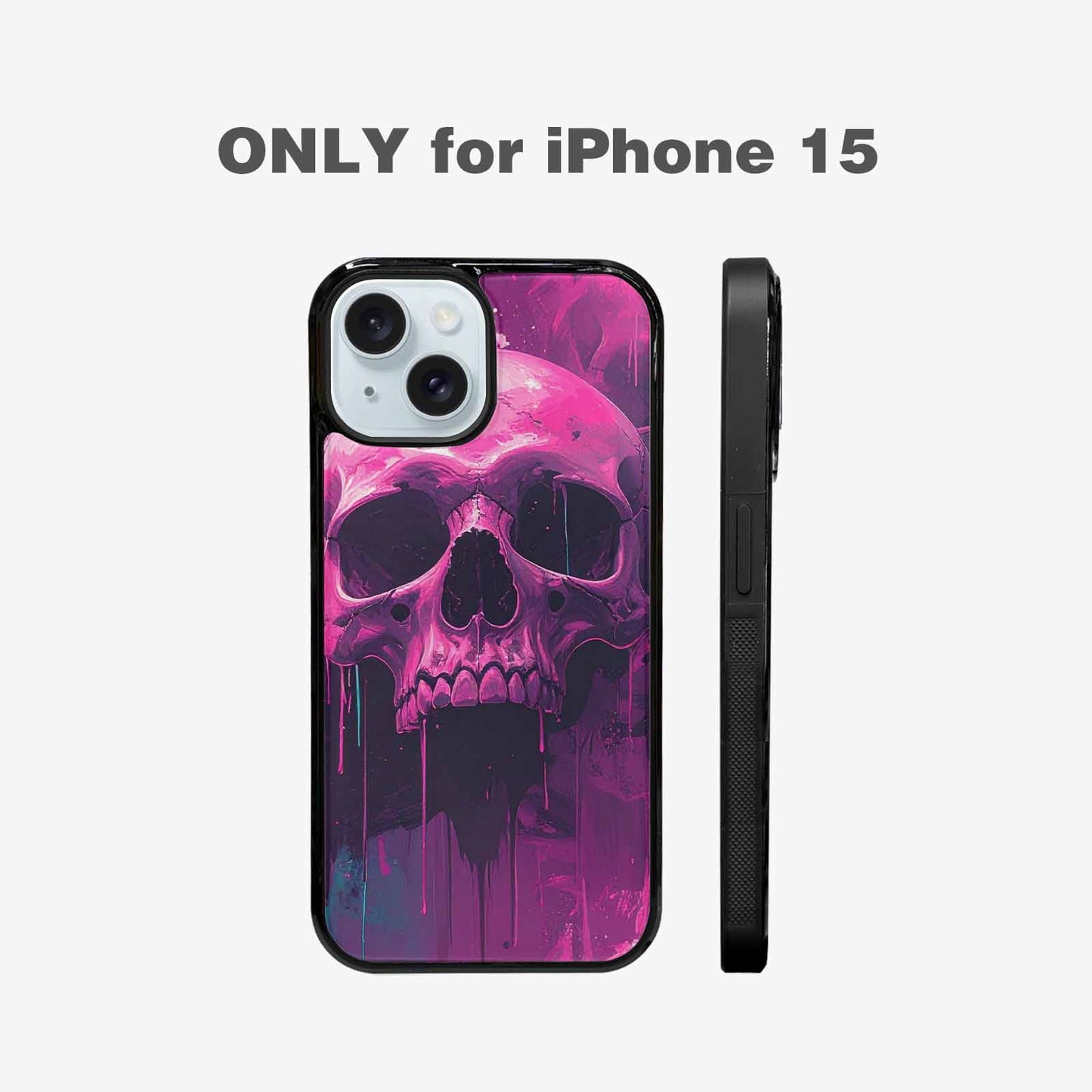 iPhone 15 Case — 1000\'s Of Skulls Overlapping Each Other, Custom Made Phone Cover