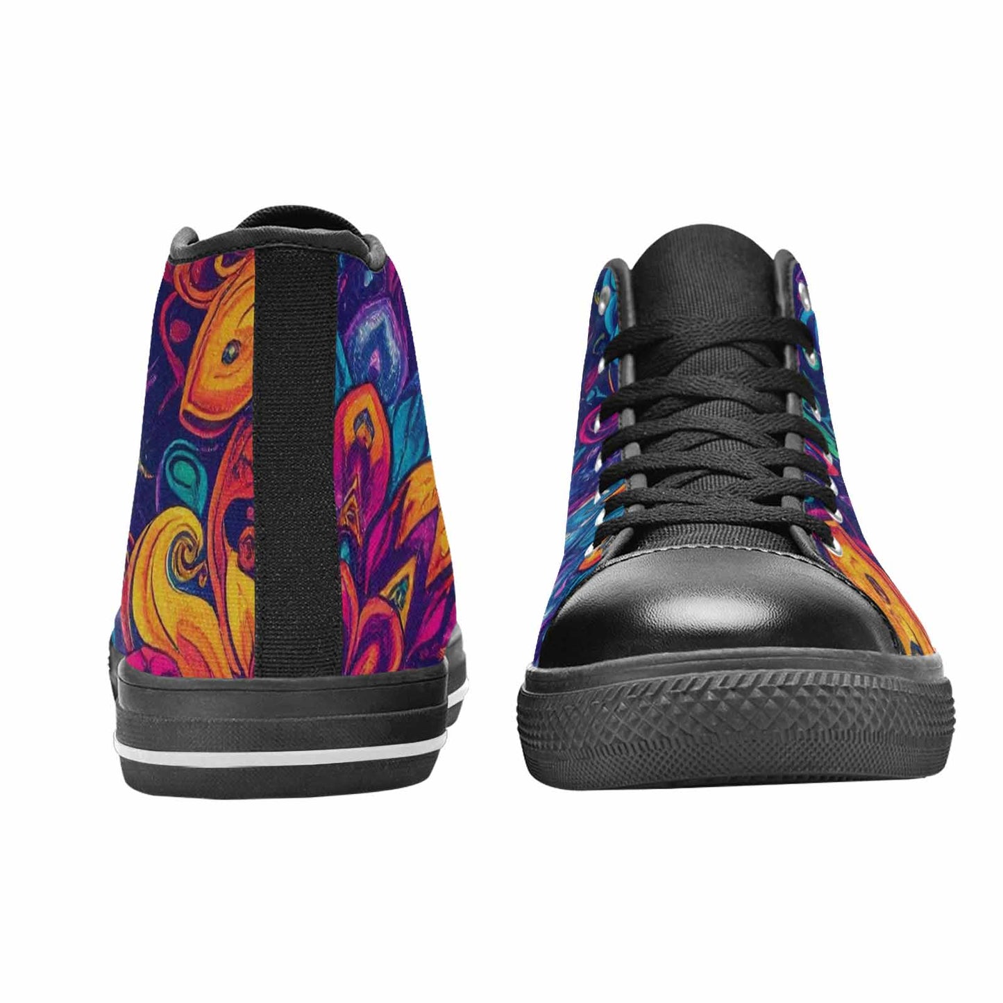 WOMEN'S Tie Dye Mandala High Top Canvas Y2K Sneakers