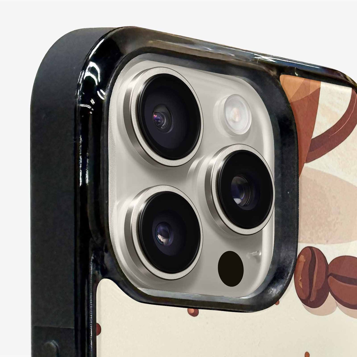 iPhone 15 Pro Max Case — Coffee Cup And Bean Pattern Seamless, Original Design Phone Case