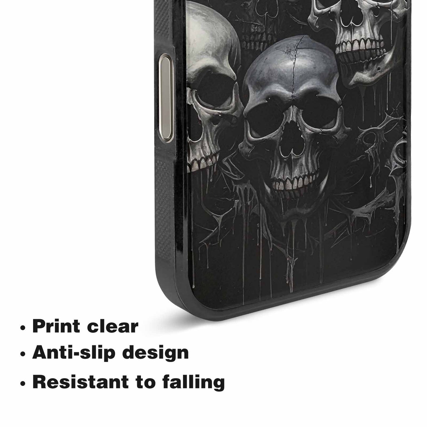 iPhone 16 Pro Case — Grey Dark Black And Grey Tones, Custom Made Phone Cover