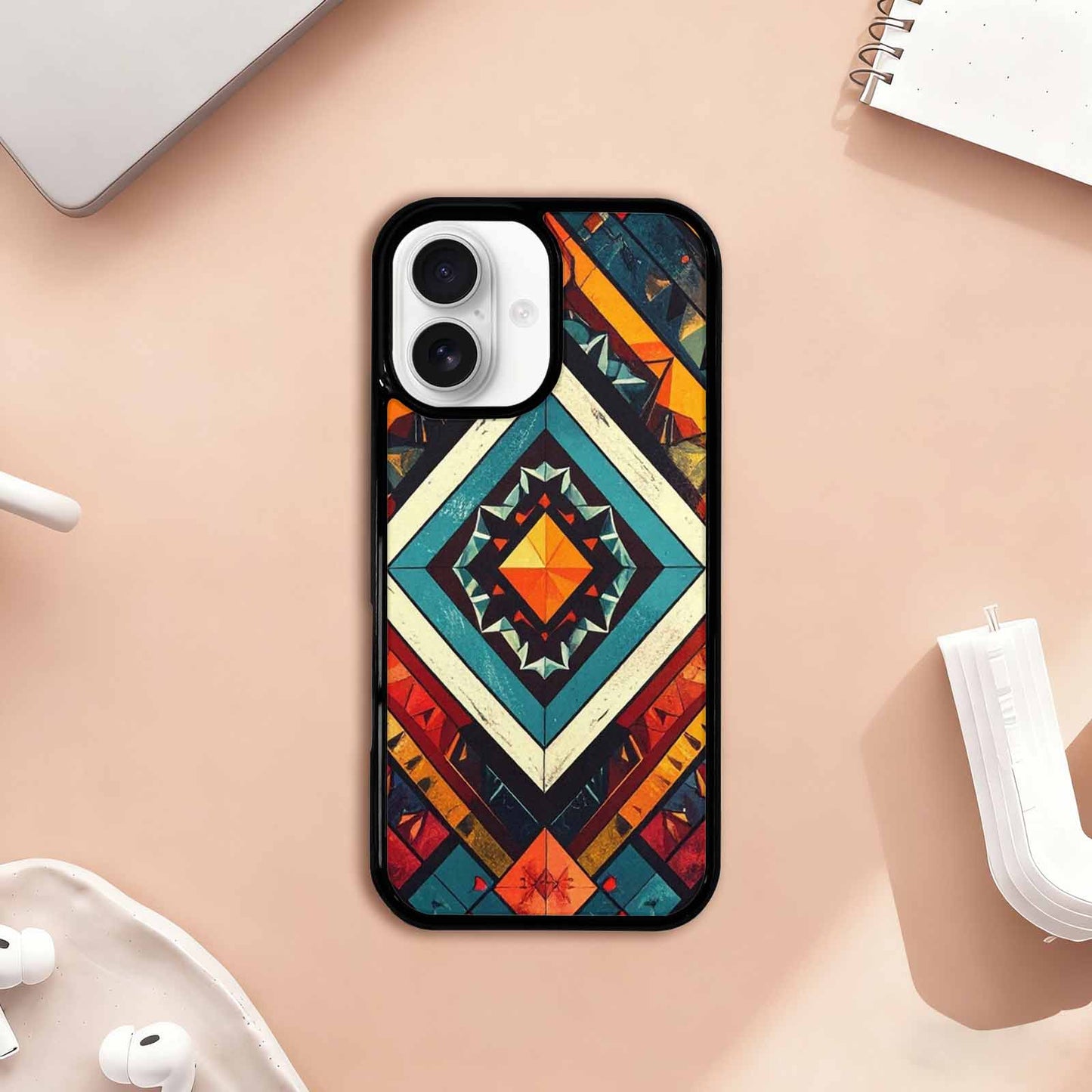 iPhone 17 Case — Vintage Summer Diamond Retro Vintage, Custom Art Phone Cover