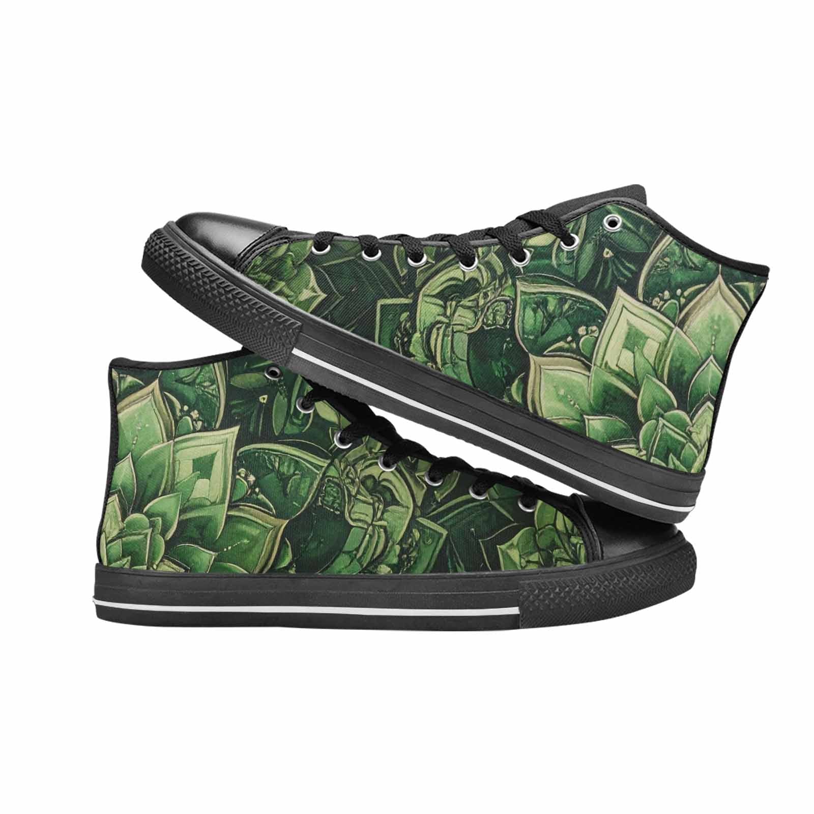 WOMEN'S Mandala High Top Canvas Neon Fantasy Shoes