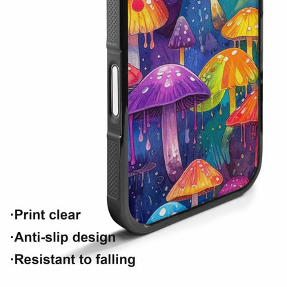 iPhone 17 Case — Rainbow Drip Mushrooms Original Art, Customized Protective Case