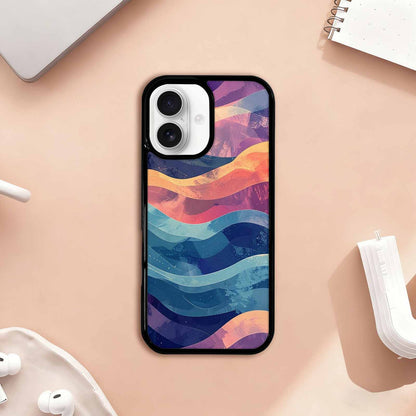 iPhone 17 Case — Glowing Camo Wave Camo, Customized Protective Case