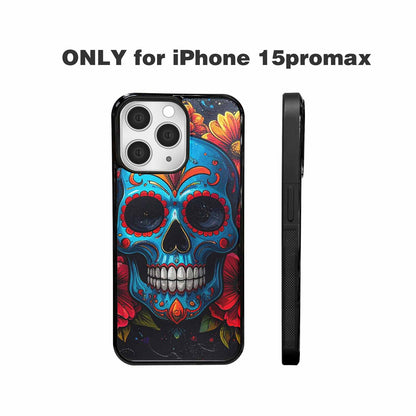 iPhone 15 Pro Max Case — Graffiti Skull Art Seamless Pattern Vibrant, Custom Art Phone Cover