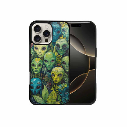 iPhone 16 Pro Max Case — Aliens Pattern Hundreds Of Sma Bcn, Unique Phone Case Design