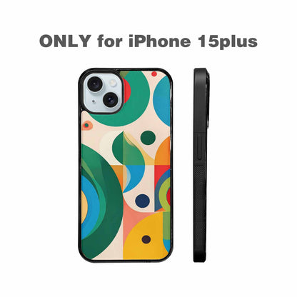 iPhone 15 Plus Case — 1960s Mod Cartoon Art Pattern, Original Design Phone Case