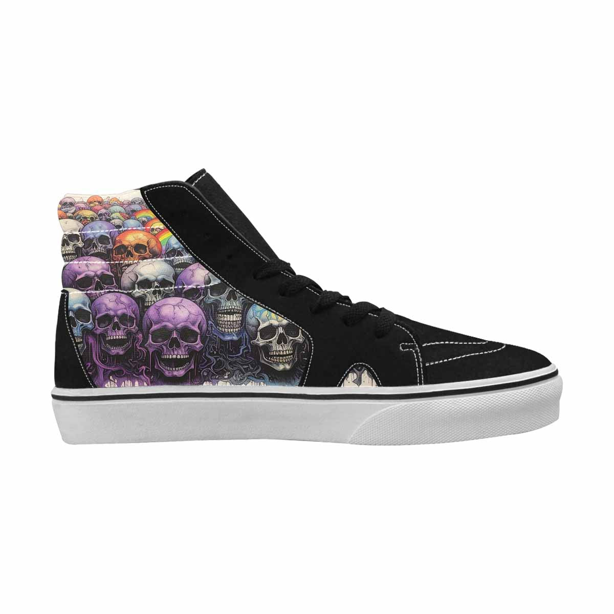 MEN'S Rainbow From Skull S High Top Canvas Vivid Sneakers