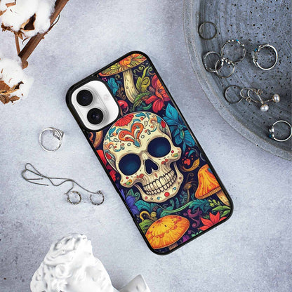 iPhone 16 Plus Case — Mushrooms And Skulls, Original Design Phone Case