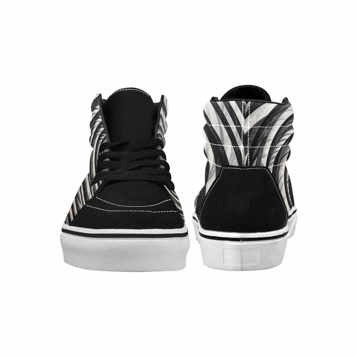 MEN'S Dark Black White Repeat Swirling Geomet Ferion