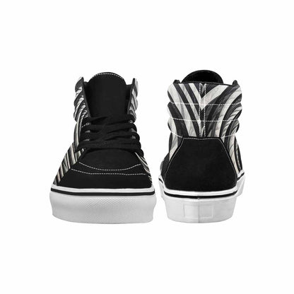 MEN'S Dark Black White Repeat Swirling Geomet Ferion