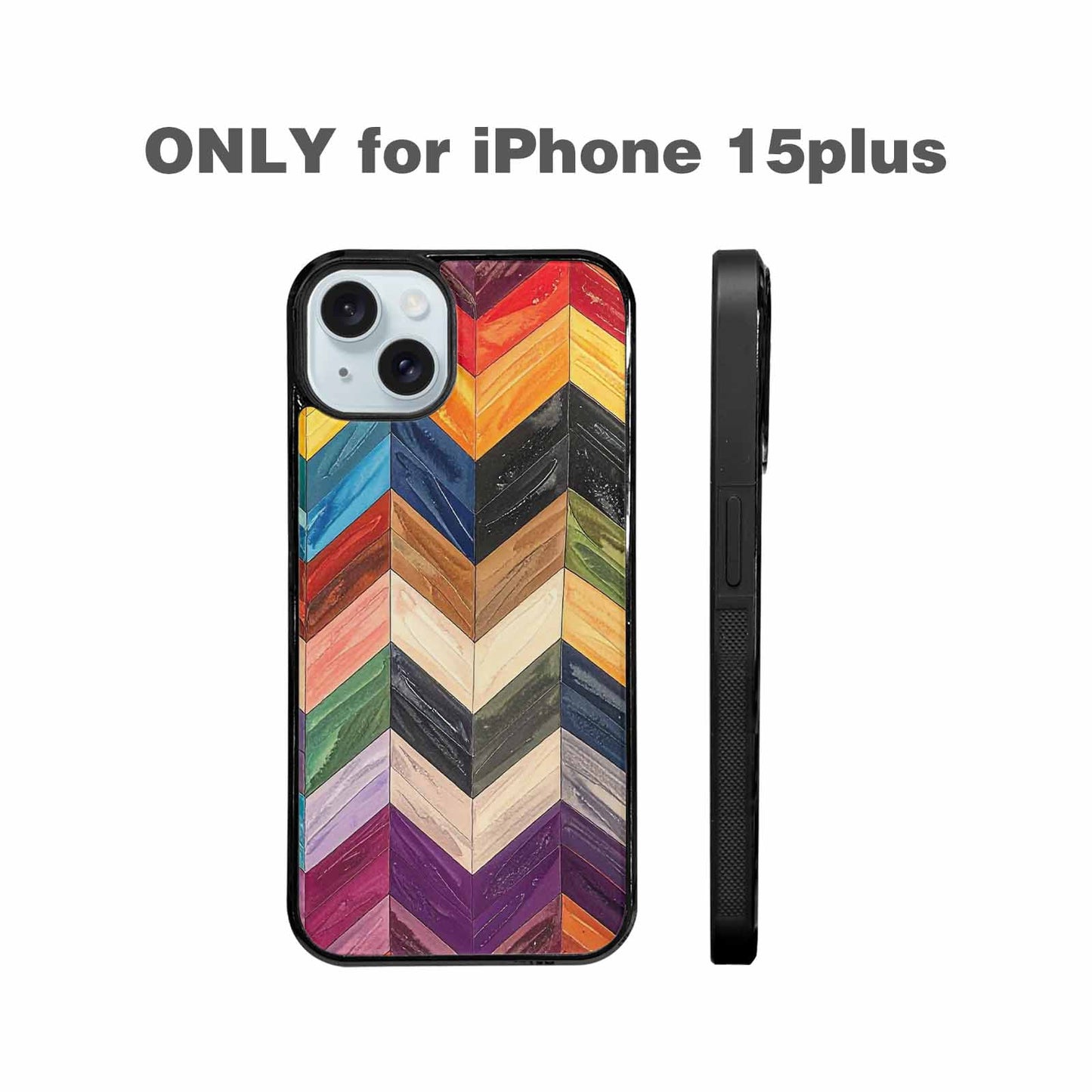iPhone 15 Plus Case — Progress Pride Flag Color Theme Small, Personalized Phone Case