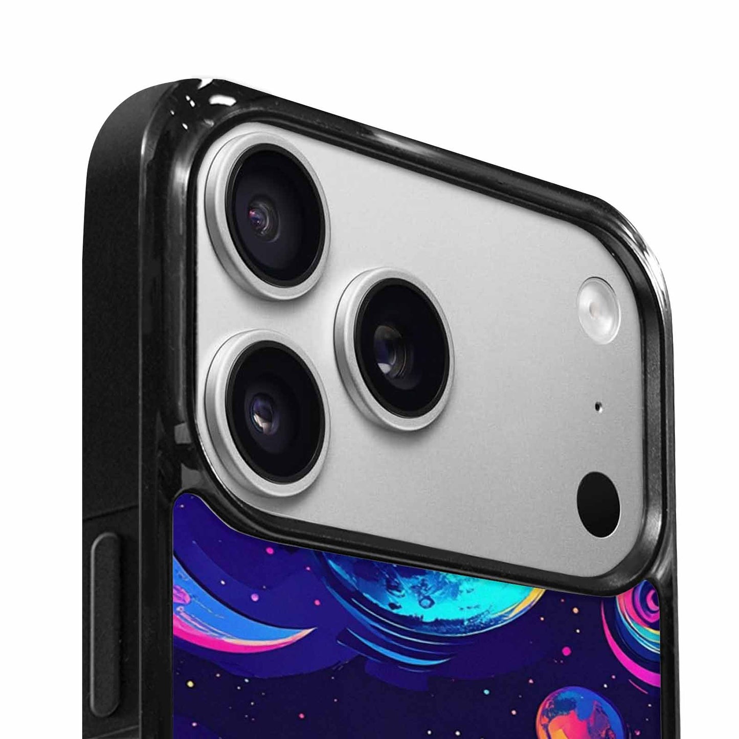 iPhone 17 Pro Case — Neon Winter Moon Seamless Cartoon Cute, Original Design Phone Case