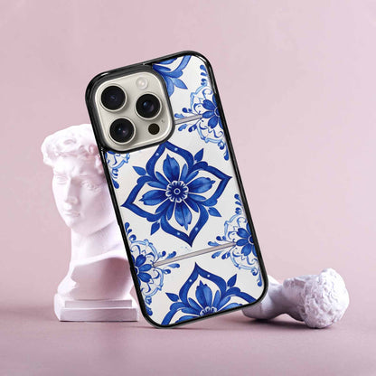 iPhone 16 Pro Case — Mexican Talavera Tile Pattern Floral Geometric, Custom Print Case Cover