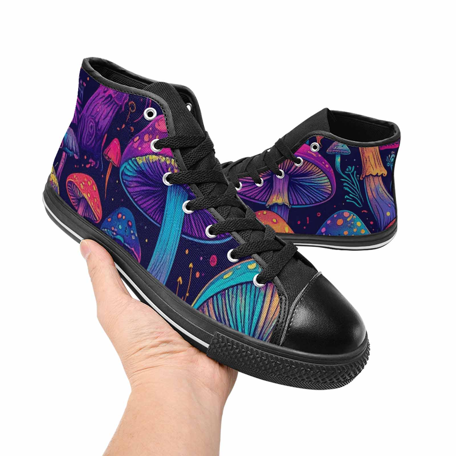 WOMEN'S Psychedelic Mushroom High Top Canvas Y2K Sneakers