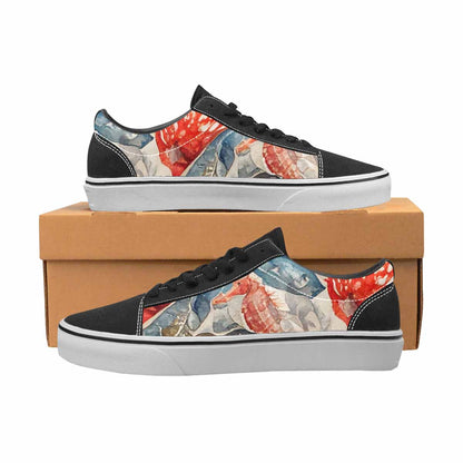 MEN'S Fish Scale Coral Canvas Lace-Up Y2K Shoes
