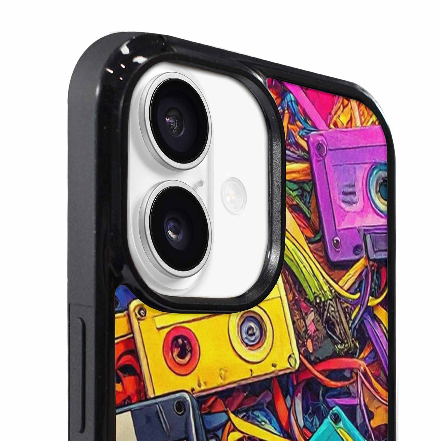iPhone 17 Case — Retro Cassette Tape Pattern Retro Vintage, Custom Designed Case Cover