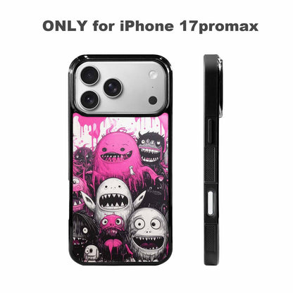 iPhone 17 Pro Max Case — Monsters (general) Black &amp; Cartoon Cute, Unique Phone Case Design