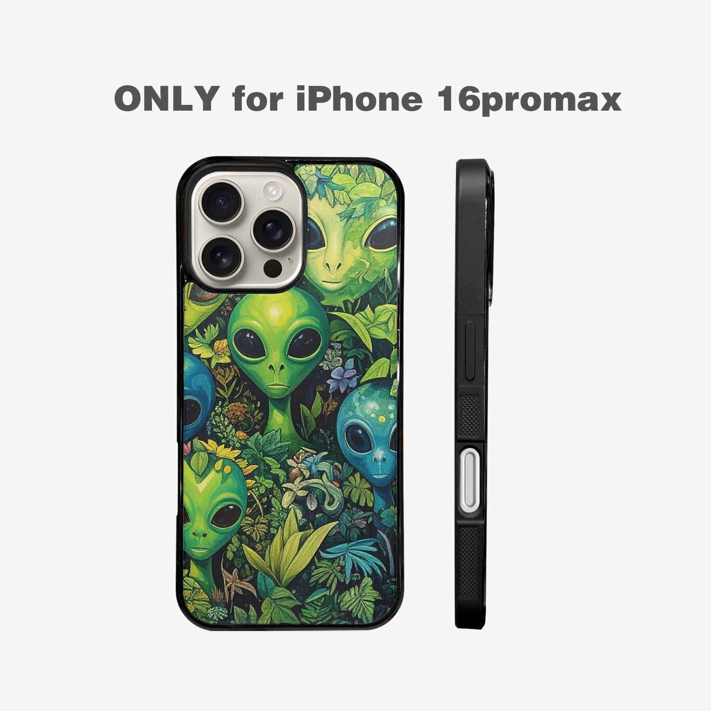 iPhone 16 Pro Max Case — Aliens Pattern Hundreds Of Sma Giq, Custom Designed Case Cover