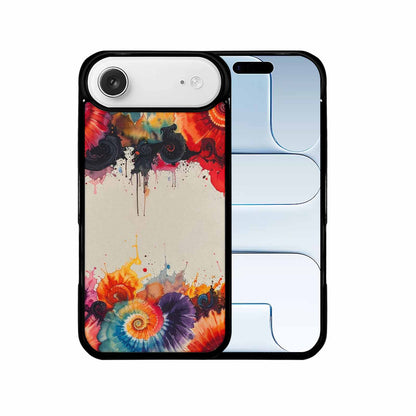 iPhone 17 Air Case — Tie Dye Swirls Black Red Tie, Custom Print Case Cover