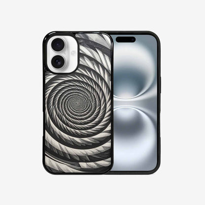 iPhone 16 Case — Hypnotic Spiral Optical Illusion Motif High, Custom Made Phone Cover