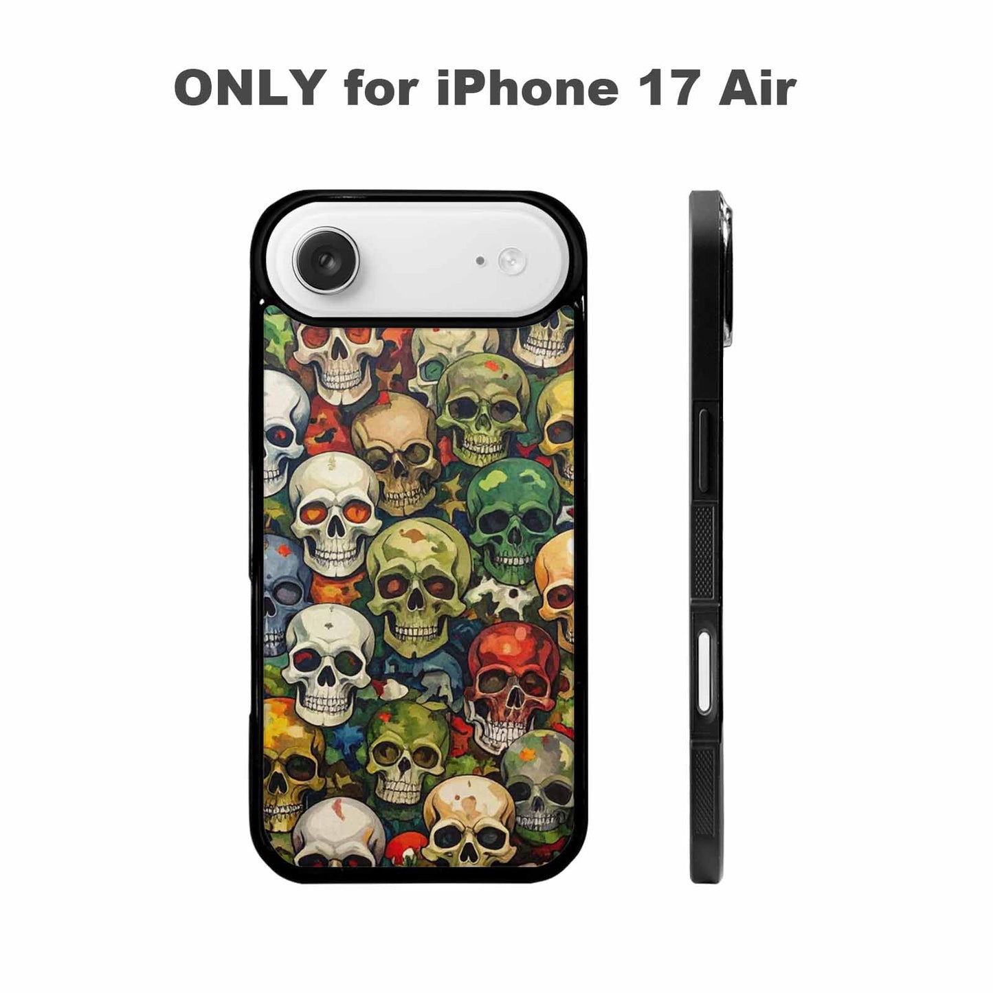 iPhone 17 Air Case — Skulls Pattern Hundreds Of Sma Gothic, Custom Made Phone Cover