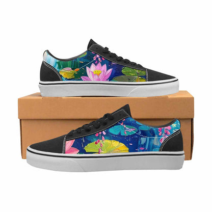 WOMEN'S Monet Impressionist Lace-Up Canvas Kaleidoscope Custom Sneakers