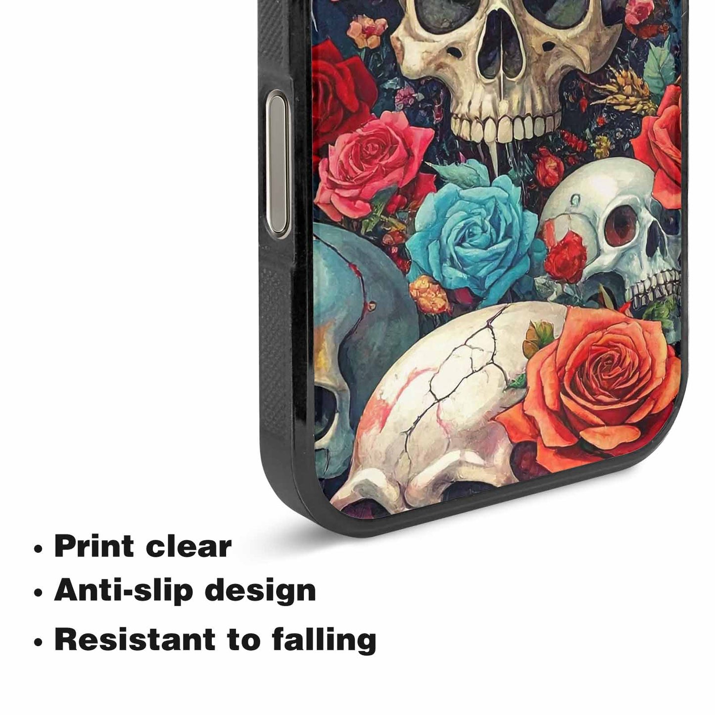 iPhone 16 Pro Max Case — Skulls And Rosesmelting Skulls A Aor, Personalized Phone Case