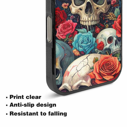 iPhone 16 Pro Max Case — Skulls And Rosesmelting Skulls A Aor, Personalized Phone Case