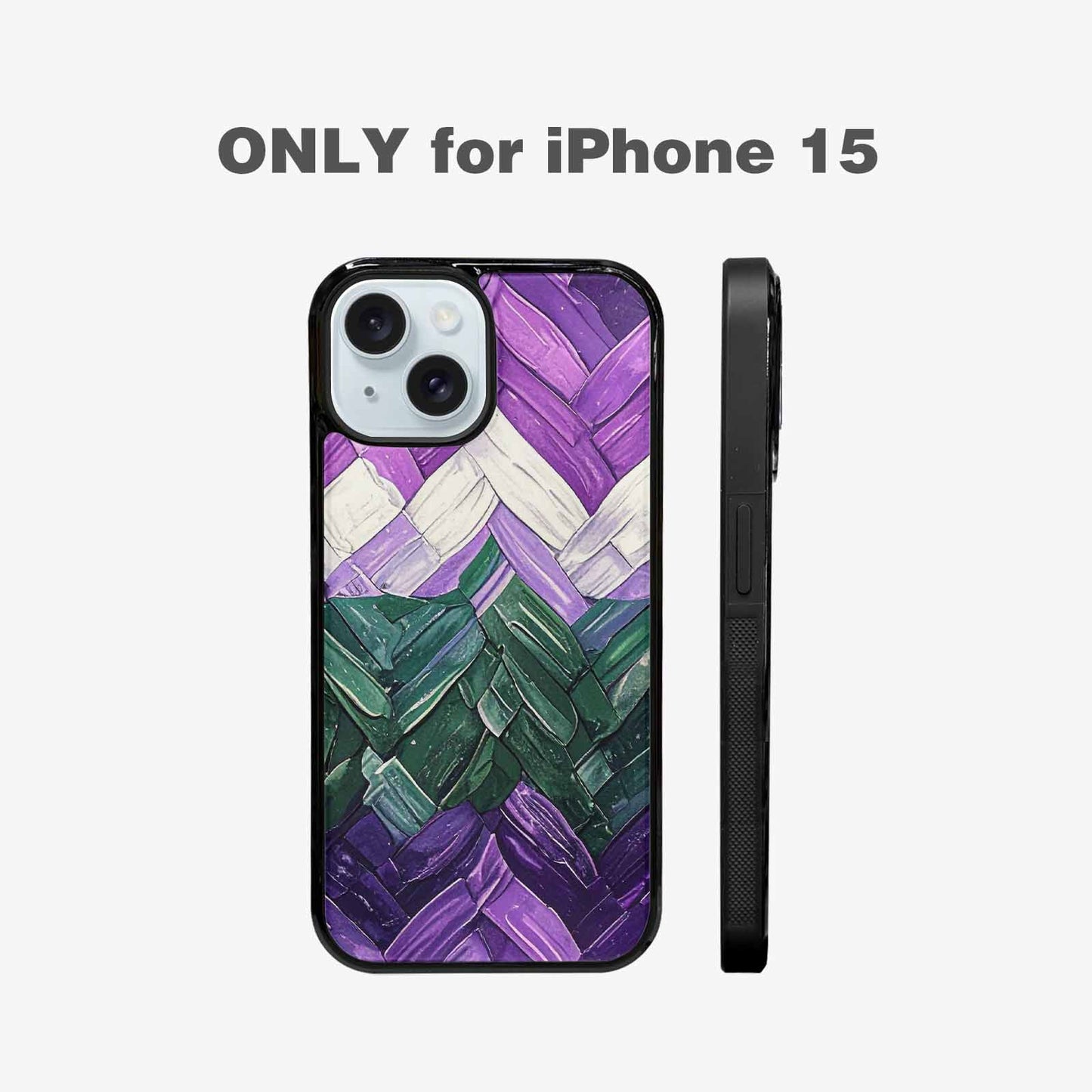 iPhone 15 Case — Genderqueer Flag Color Theme Small Rainbow, Original Design Phone Case
