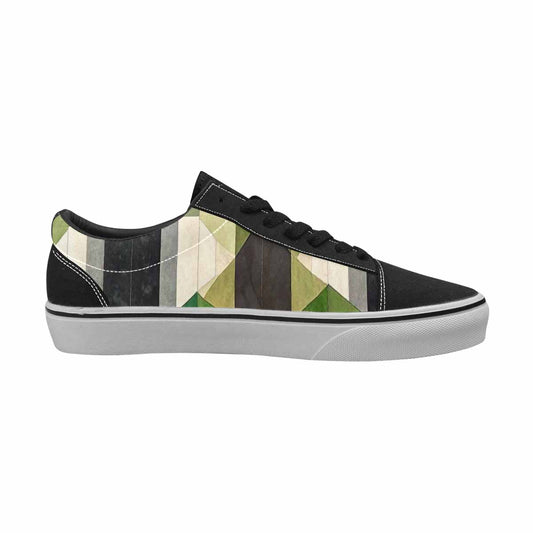 WOMEN'S Aromantic Flag Color Canvas Lace-Up Vivid Custom Sneakers