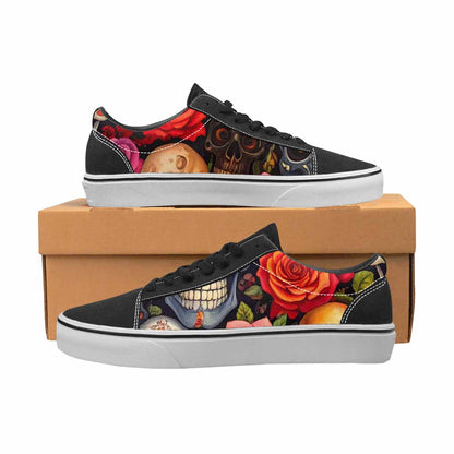 MEN'S Skull Canvas Lace-Up Surreal Custom Shoes