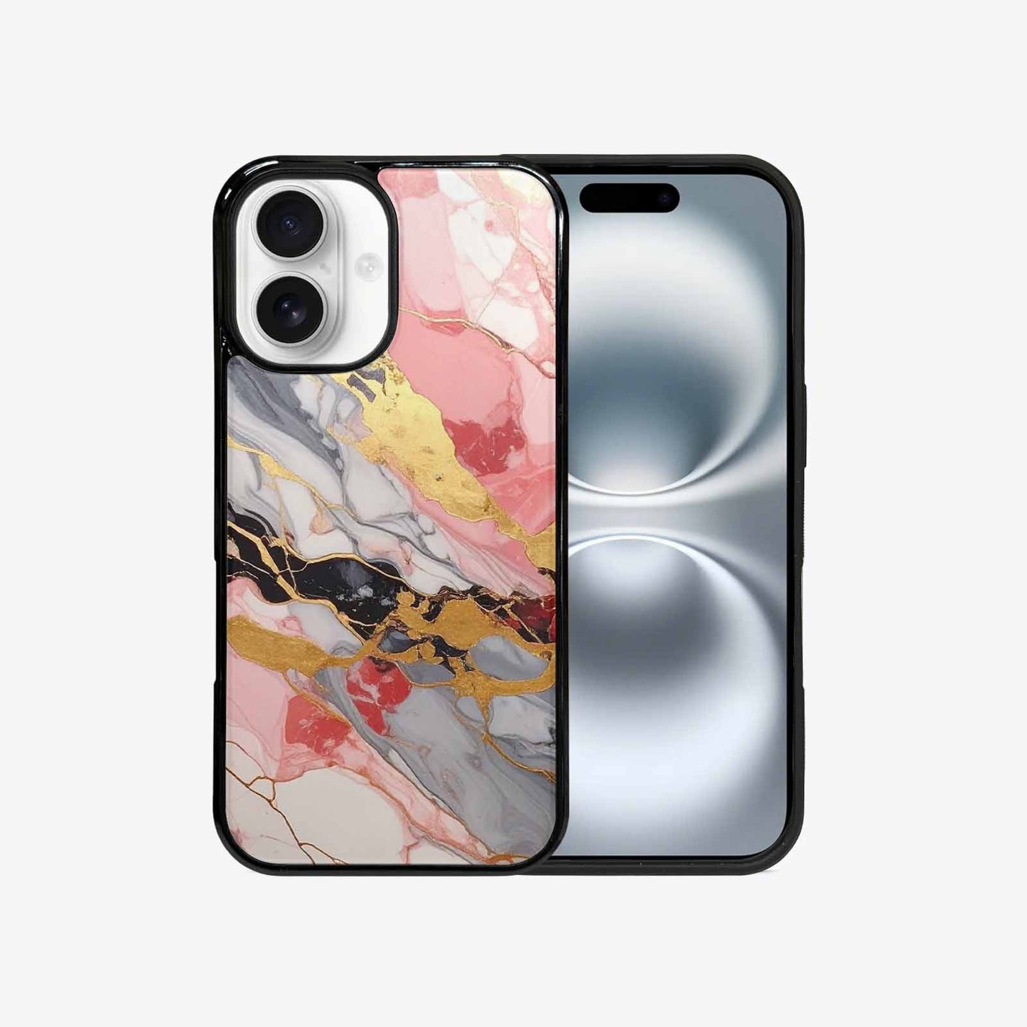 iPhone 16 Case — Marble Vein Marble Veins Pattern Hundreds, Customized Protective Case