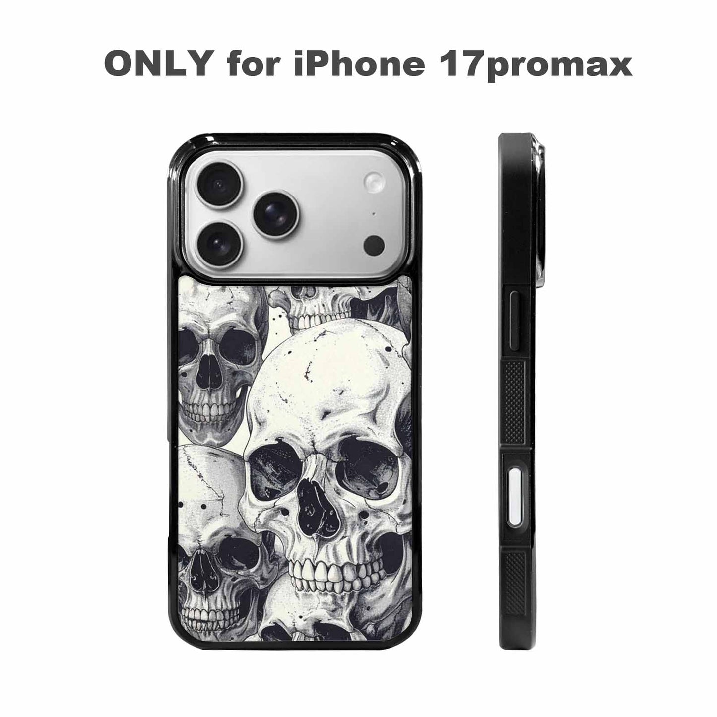 iPhone 17 Pro Max Case — Skull Dark Art Gothic Print Gothic, Custom Phone Case