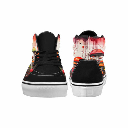 MEN'S Rainbow Drip Mushrooms High Top Canvas Aesthetic Custom Shoes