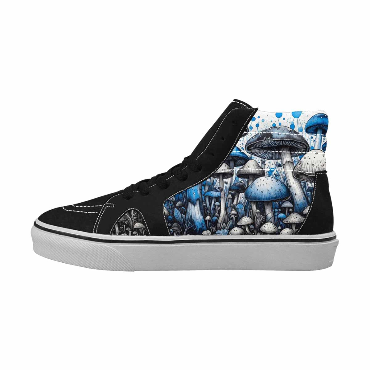 MEN'S Mushrooms (general) High Top Canvas Wallpaper Art Sneakers