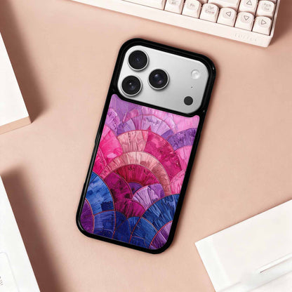 iPhone 17 Pro Case — Vivid Camo Bisexual Pride Camo, Custom Art Phone Cover