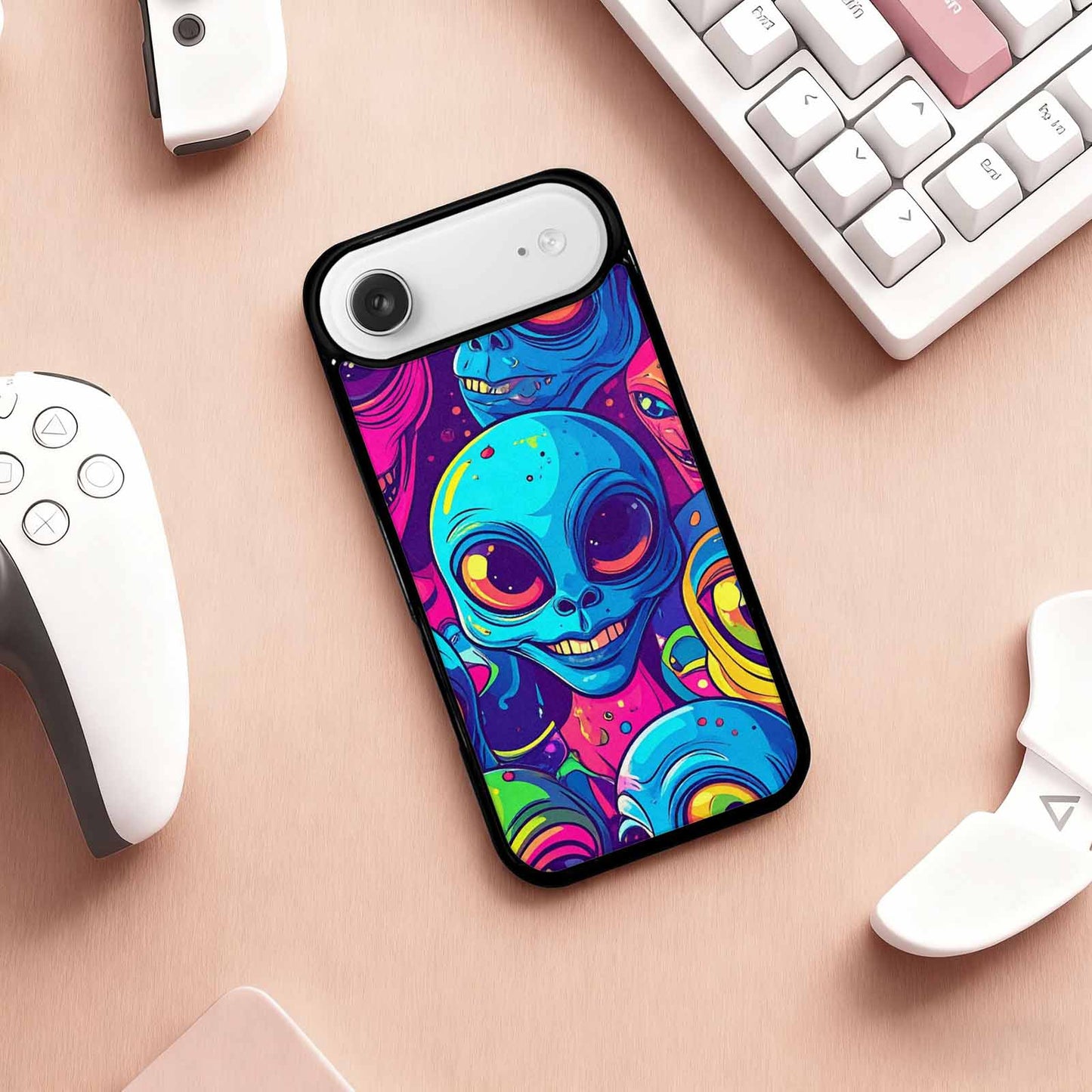 iPhone 17 Air Case — Alien Ufo Cartoon Alien Scifi, Custom Made Phone Cover