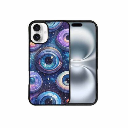 iPhone 16 Plus Case — Cartoon Eyeballs Galaxy Personalized Phone Cover, Unique Phone Case Design