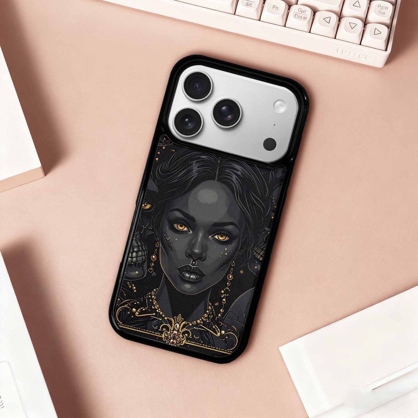 iPhone 17 Pro Case — Skull Dark Art Gothic Print Gothic, Unique Phone Case Design