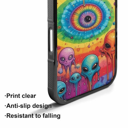 iPhone 17 Case — Melting Aliens Pattern Alien Scifi, Unique Phone Case Design