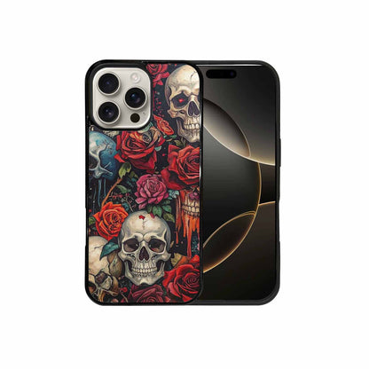 iPhone 16 Pro Max Case — Skulls And Rosesmelting Skulls A, Custom Made Phone Cover
