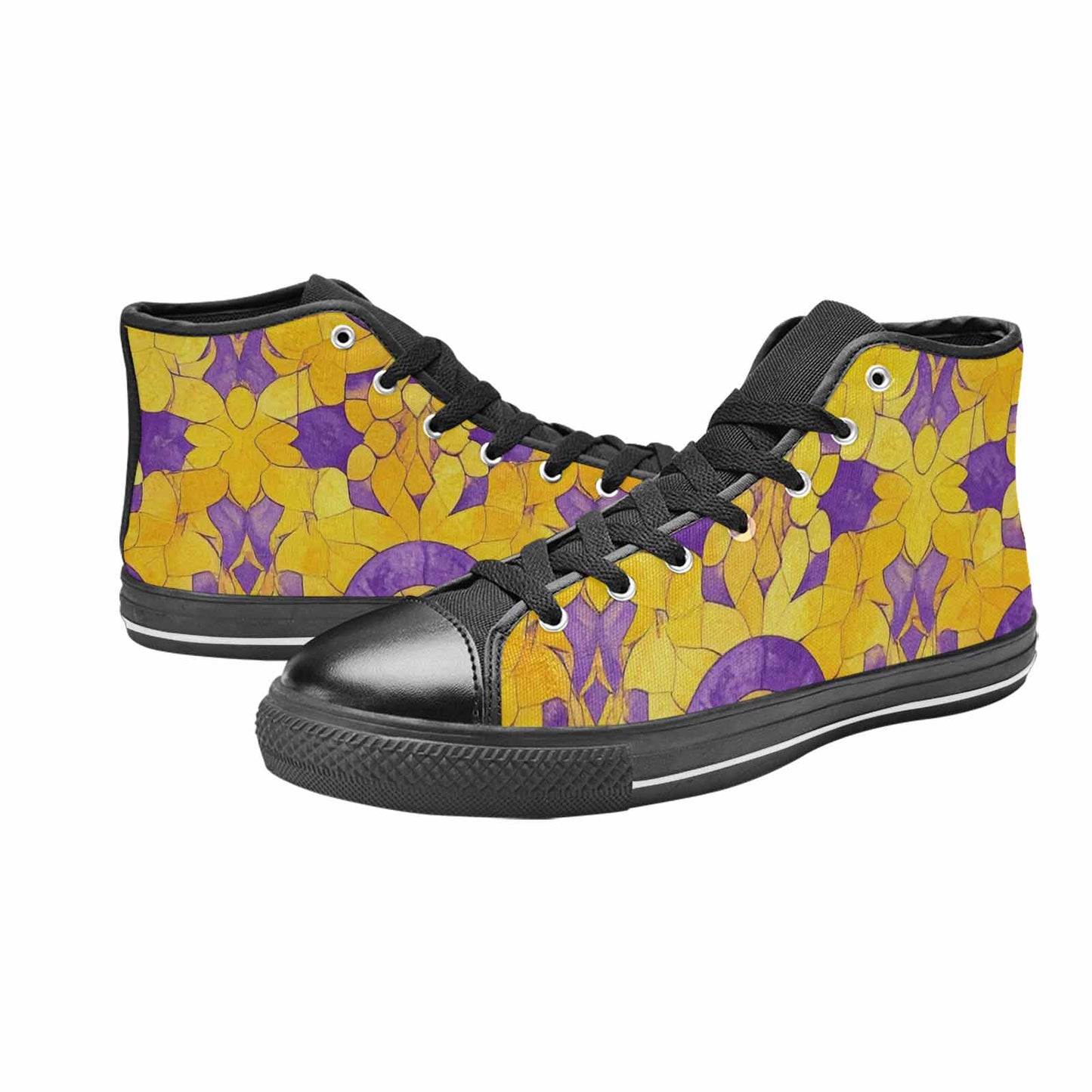 MEN'S Intersex Flag Color High Top Canvas Aesthetic Sneakers