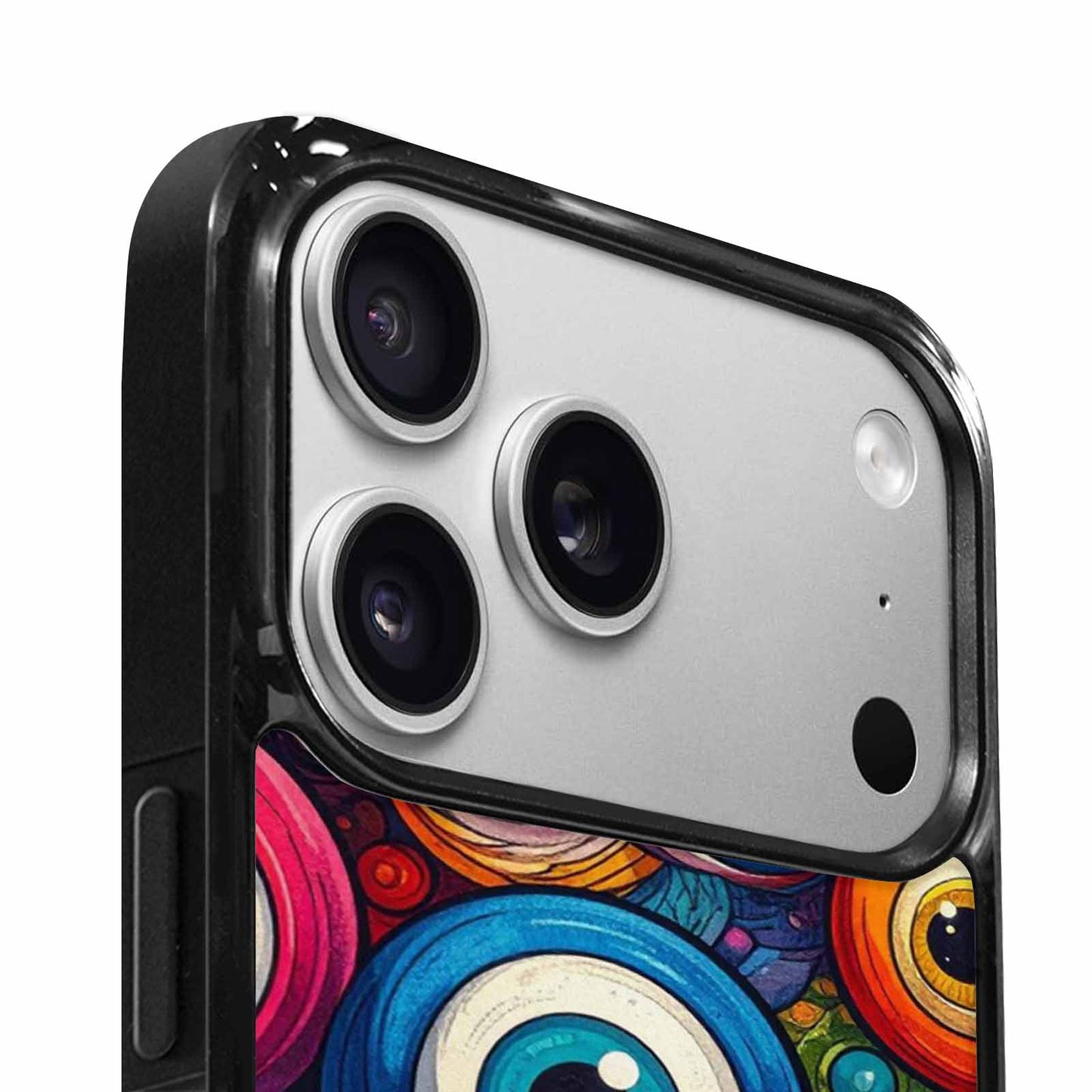 iPhone 17 Pro Case — Seamless Tileable Pattern Of Overlapping Cartoon, Custom Printed Phone Case