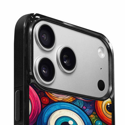 iPhone 17 Pro Case — Seamless Tileable Pattern Of Overlapping Cartoon, Custom Printed Phone Case