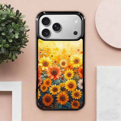 iPhone 17 Pro Max Case — Full Color Vibrant Sunflower Floral, Original Design Phone Case