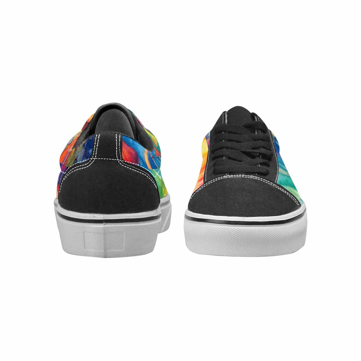 WOMEN'S Mushrooms  Tie Dye Lace-Up Canvas Kaleidoscope Sneakers